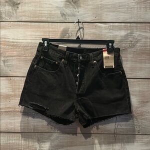 NWT Levi's 501 Black Jean Shorts size 30
